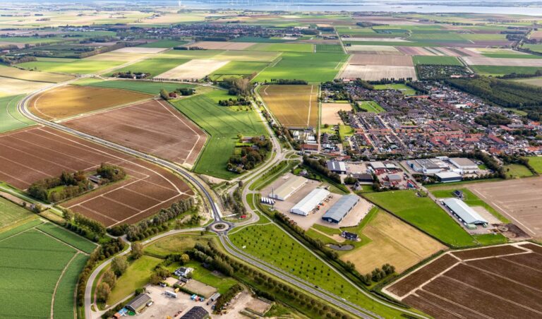 Luchtfoto van Melissant, werkgebied van VolleBakStroom