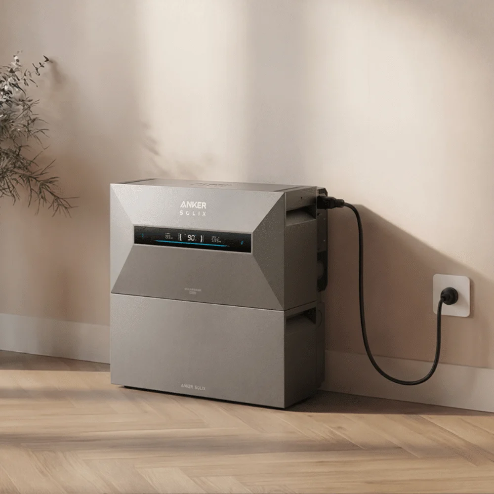Anker SOLIX Solarbank thuisaccu in een woonruimte